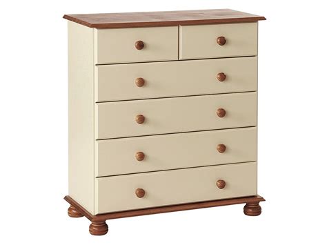 Copenhagen 2 3 Deep Drawer Chest In Cream Mdf And Solid Pine Is A