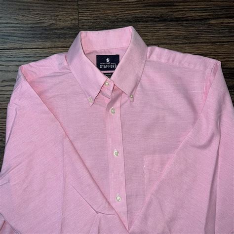 Stafford Dress Shirt Pink Size S15 Or 32 33 Depop