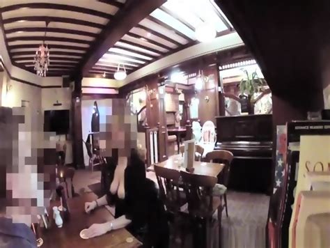 Exhibitionist Tits Out In Restaurant