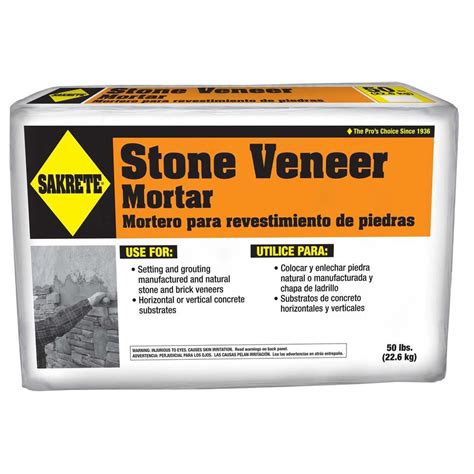 SAKRETE 50 lb. Stone Veneer Mortar-65306213 - The Home Depot