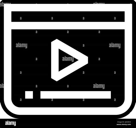 youtube icon black vector illustration Stock Vector Image & Art - Alamy