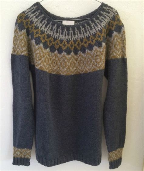 Icelandic Pullover Sweater Pdf Knitting Pattern Womens Etsy