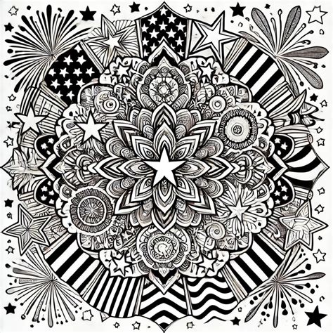 4th Of July 4th Of July Mandalas For Coloring
