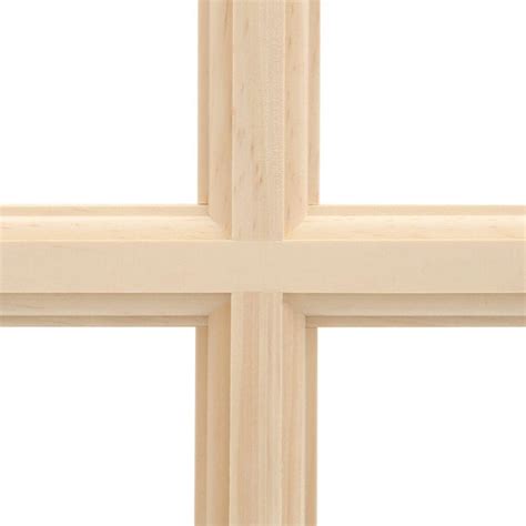 Pinecroft Williamsburg 24 In X 80 In Pine Wood 2 Panel Square Clear Glass Smooth Solid Core