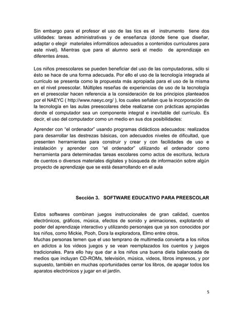 Estandarizacion De Las Tics En Preescolar Pdf