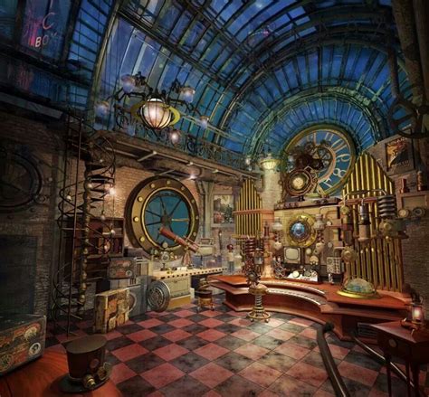 The lair | Steampunk interior design, Steampunk interior, Steampunk bedroom