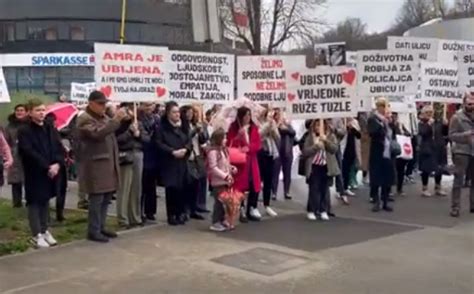 Protestna šetnja u Tuzli zbog brutalnog ubistva Amre Kahrimanović