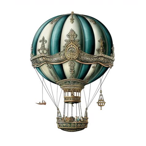 Premium AI Image There Is A Large Green And White Hot Air Balloon