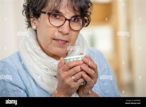 Mature Woman Drinking Milk Hi Res Stock Photography And Images Alamy