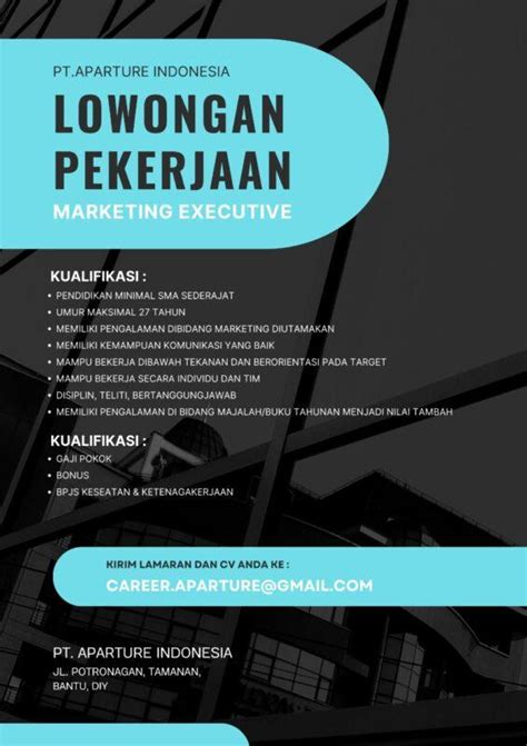 Lowongan Kerja Marketing Executive Di Pt Aparture Indonesia