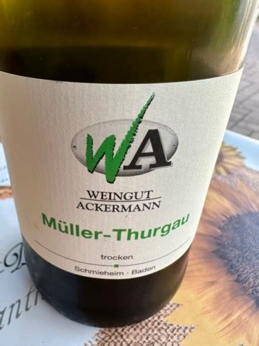 Weingut Ackermann M Ller Thurgau Trocken Vivino Us