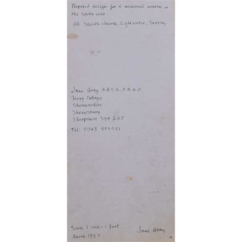 All Saints Church, Lightwater, Surrey, Design for Stained Glass