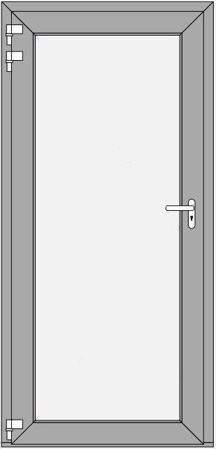 Купить Входная дверь из алюминиевого теплого профиля одностворчатая со ...