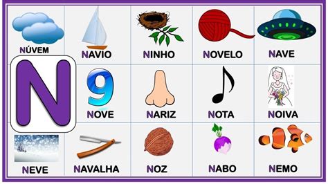Objeto Que Começa Com A Letra N - Palavras que começam com a letra N | Aprender palavras # ...