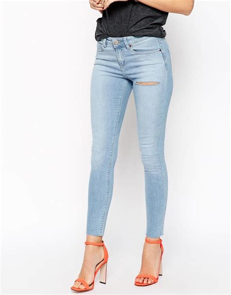 Tendance Basket Asos Lisbon Skinny Mid Rise Ankle Grazer Jeans