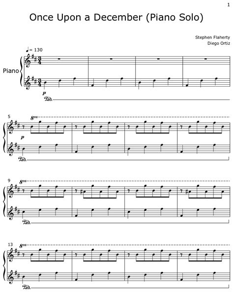 once upon a december piano sheet music 4