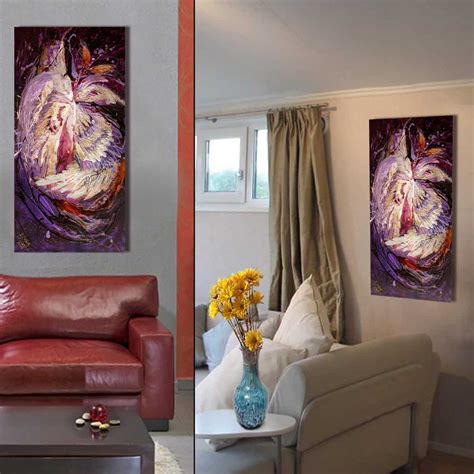 The Dance of Spirit - Purple Abstract Wall Art Canvas Print - Elena