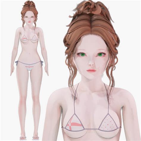 D Bikini UE Unity Blender Animated Realistic Female Link In Description