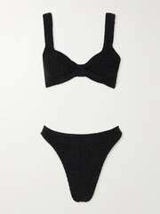 Hunza G Bonnie Metallic Seersucker Bikini Net A Porter