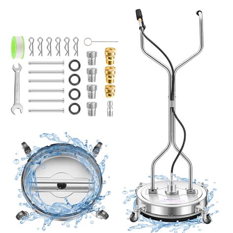 Pressure Washer Surface Cleaner With Wheels Stainless Steel