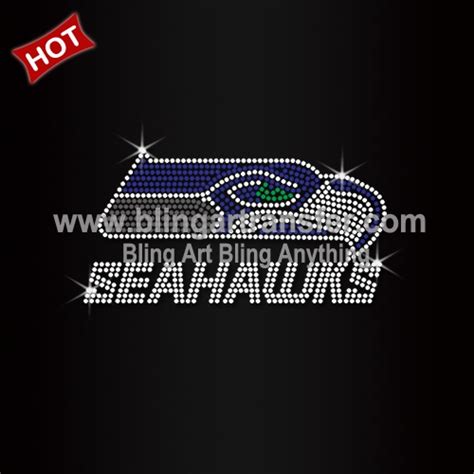 Seahawks Rhinestones Heat Transfers Blingartransfer