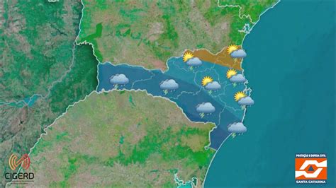 Quinta A S Bado Temporais Localizados E Chuva Volumosa Em Sc