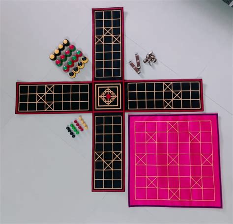 Buy Fishvy Pachisi Pagade Thayam Chaupad Chopat Ludo Indian Traditional Board Game & Ashta ...