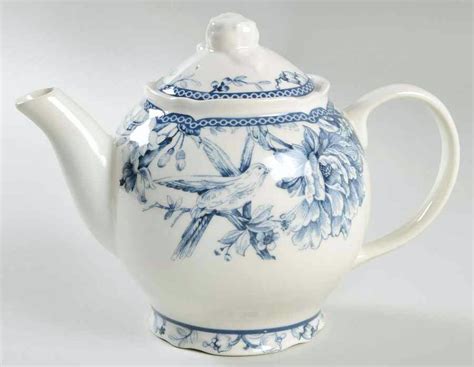 Adelaide Blue And White Teapot And Lid By 222 Fifth Pts Tea Pots