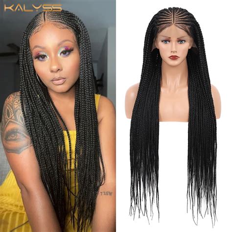 Kalyss X Lace Front Knotless Box Braided Wigs For Black Women