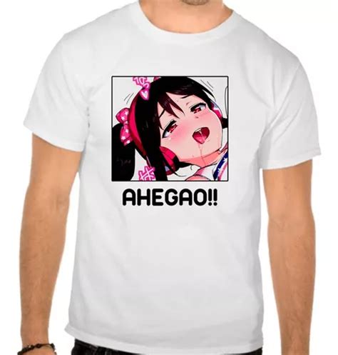 Camiseta Anime Hentai Ahegao Face V Manga Curta Branco Parcelamento Sem Juros