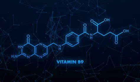 Vitamin b9 formula. Structural formula of vitamin B9. 29926935 Vector Art at Vecteezy