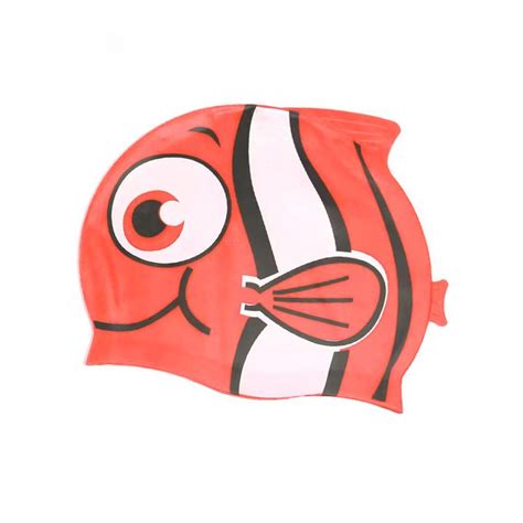 GORRO PARA NATACIÓN NUDE SILICONA NIÑOS PEZ ROJO Sodimac Perú
