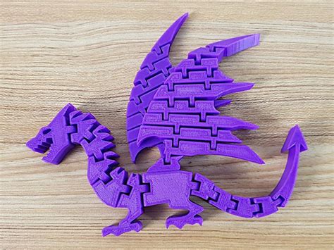 The Best Articulated Dragon Models Flexible Print In Place For 3d Printing