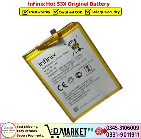 Infinix Hot S X Original Battery Price In Pakistan Fast Secure