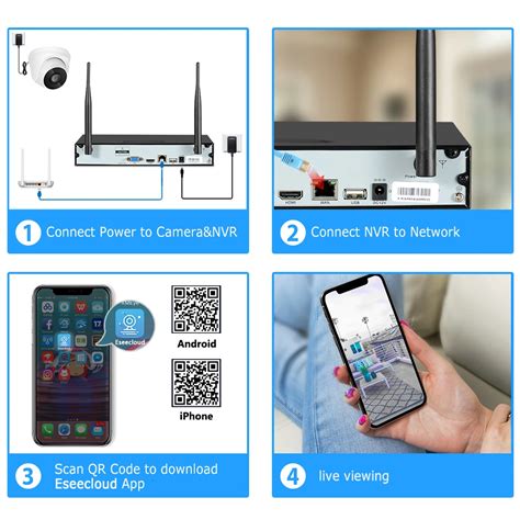 Безопасность Wi-Fi Камера Системы 1080P HD Беспроводной 4CH NVR Kit, ip ...