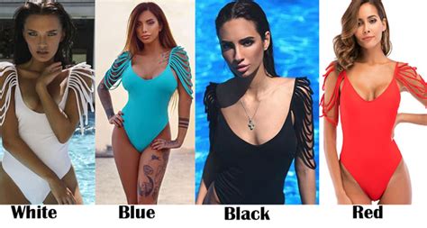 Sexy One Piece Beach Swimsuit Women S Shoulder Tassels Bikini Bikinis Swimsuits Clothing
