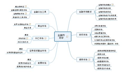 一张思维导图带你读懂金融市场学轻松掌握金融知识 微型电脑配置市场调研计划思考思维导图 实验室设备网