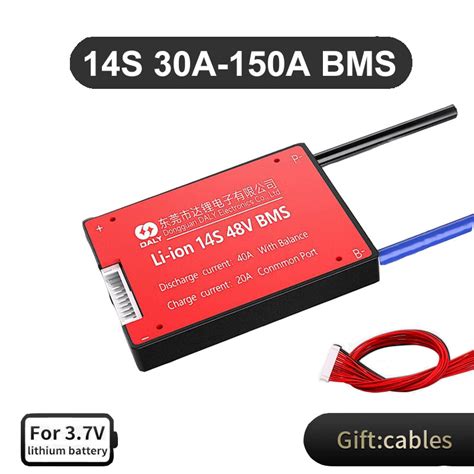 Daly 3 7V Li Ion 14S 48V BMS 15A 20A 30A 40A 50A 60A 80A 100A 120A 150A