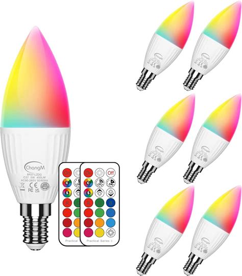 Mobri E Candle Led Light Bulbs W Colour Changing With Remote