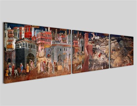 Quadro Ambrogio Lorenzetti Allegoria Ed Effetti Del Buono E Del Cattivo