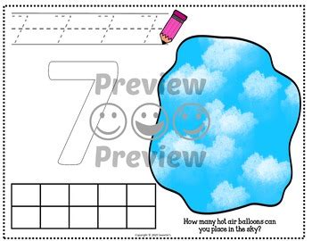 Count To How Many Hot Air Balloons Counting Activity Package