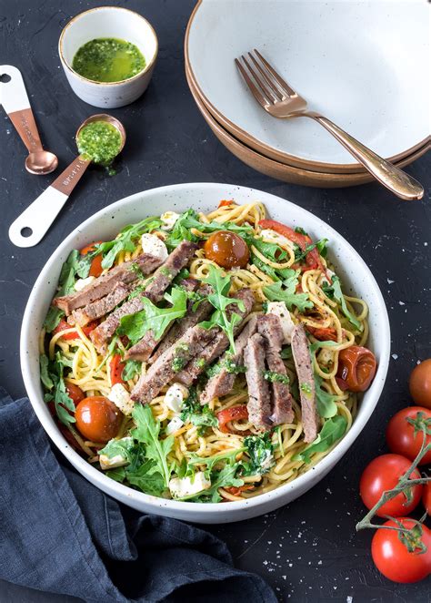 Steak And Pesto Spaghetti Recipe Your Ultimate Menu