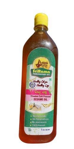 Liquid Natural Sri Rama Wooden Cold Pressed Sesame Oil For Cooking