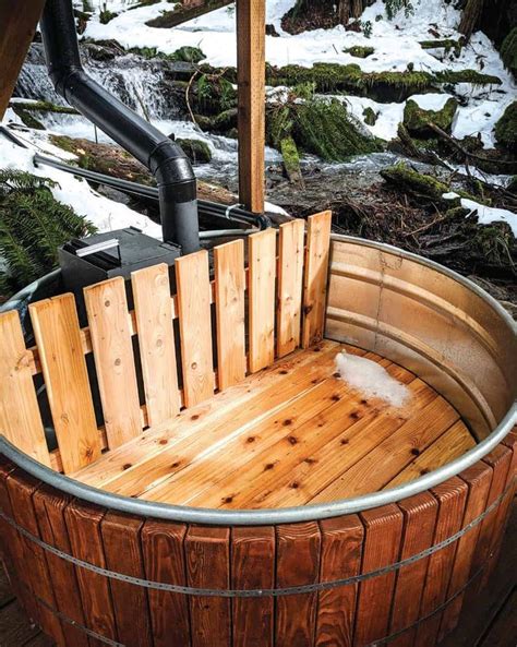 DIY Wood Fired Hot Tubs Wood Fired Hot Tub Diy Diy Hot Tub Installing Hot Tub