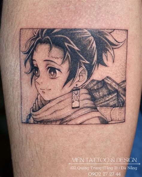 A Tattoo With An Anime Character On It