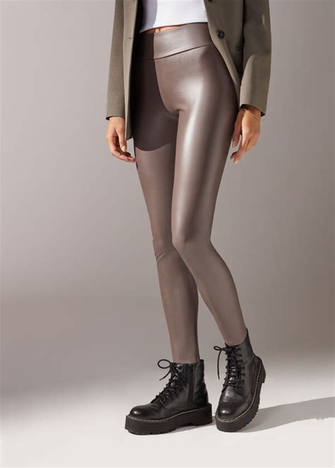 Thermal Leather Effect Leggings Leggings Calzedonia