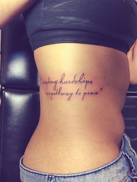 Tattoo Serenity Prayer On Side Rib Accepting Hardships As A Pathway