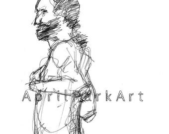 Male Nude Sketch Etsy