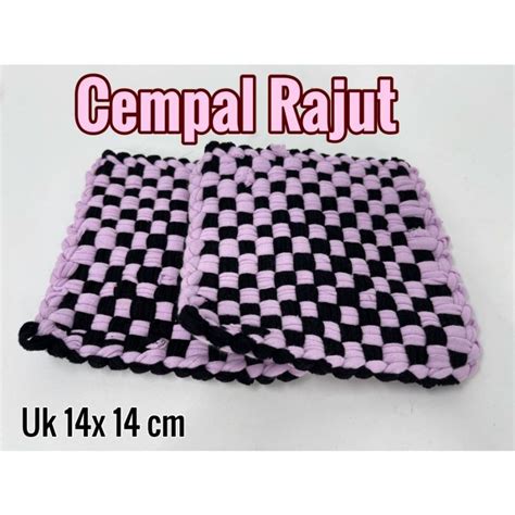 jual lap cempal lap tangan dapur cempal anyaman shopee indonesia