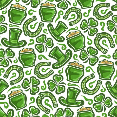 Vector O Teste Padr O Sem Emenda No Tema Do Dia Do S De St Patrick